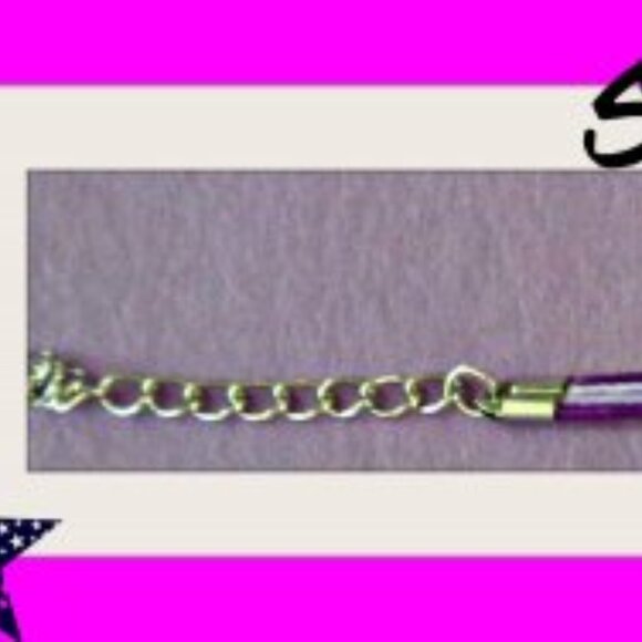 Handmade Purple Flower Bracelet Adjustable To Fit Most Wrist - Picture 3 of 3